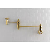 Restoration Two-Handle 1-Hole Wall Mount Pot Filler Faucet