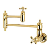 Restoration Two-Handle 1-Hole Wall Mount Pot Filler Faucet
