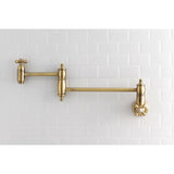 Restoration Two-Handle 1-Hole Wall Mount Pot Filler Faucet