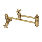 Restoration Two-Handle 1-Hole Wall Mount Pot Filler Faucet