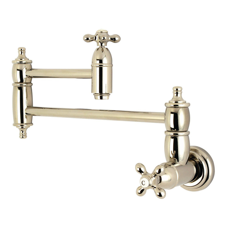 Restoration Two-Handle 1-Hole Wall Mount Pot Filler Faucet