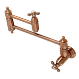 Restoration Two-Handle 1-Hole Wall Mount Pot Filler Faucet