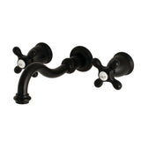 Vintage Two-Handle 3-Hole Wall Mount Bathroom Faucet