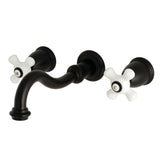 Vintage Two-Handle 3-Hole Wall Mount Bathroom Faucet