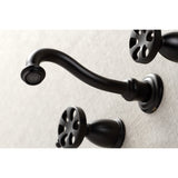 Belknap Double-Handle 3-Hole Wall Mount Bathroom Faucet