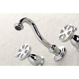 Belknap Double-Handle 3-Hole Wall Mount Bathroom Faucet