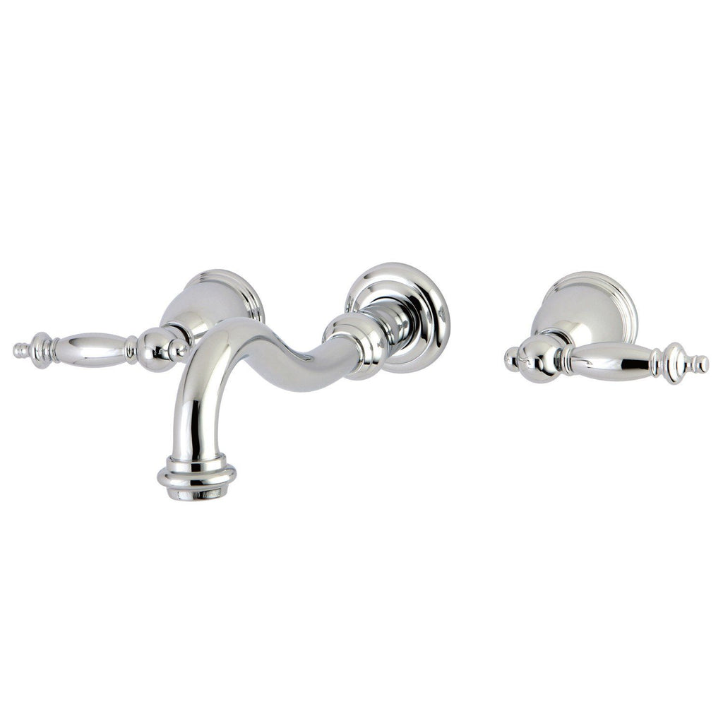 Templeton Two-Handle 3-Hole Wall Mount Bathroom Faucet