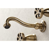 Belknap Double-Handle 3-Hole Wall Mount Bathroom Faucet