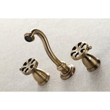 Belknap Double-Handle 3-Hole Wall Mount Bathroom Faucet