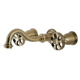 Belknap Double-Handle 3-Hole Wall Mount Bathroom Faucet