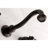 Vintage Two-Handle 3-Hole Wall Mount Bathroom Faucet