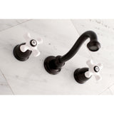 Vintage Two-Handle 3-Hole Wall Mount Bathroom Faucet