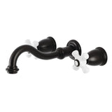 Vintage Two-Handle 3-Hole Wall Mount Bathroom Faucet