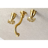 Belknap Double-Handle 3-Hole Wall Mount Bathroom Faucet