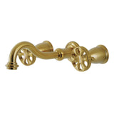 Belknap Double-Handle 3-Hole Wall Mount Bathroom Faucet