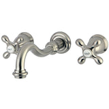 Vintage Two-Handle 3-Hole Wall Mount Bathroom Faucet