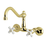 Vintage Two-Handle 2-Hole Wall Mount Kitchen Faucet