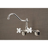 Vintage Two-Handle 2-Hole Wall Mount Kitchen Faucet