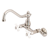 Vintage Two-Handle 2-Hole Wall Mount Kitchen Faucet