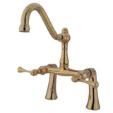 Restoration Two-Handle 2-Hole Deck Mount Clawfoot Tub Faucet