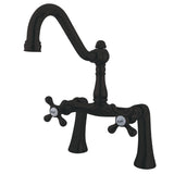 Restoration Two-Handle 2-Hole Deck Mount Clawfoot Tub Faucet