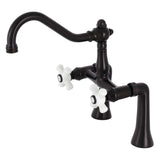 Restoration Two-Handle 2-Hole Deck Mount Clawfoot Tub Faucet
