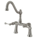 Restoration Two-Handle 2-Hole Deck Mount Clawfoot Tub Faucet