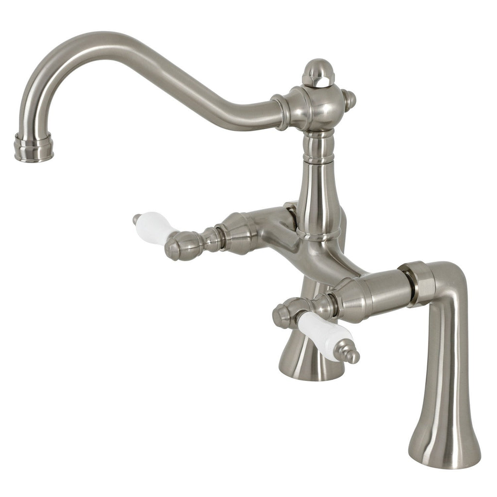 Restoration Two-Handle 2-Hole Deck Mount Clawfoot Tub Faucet
