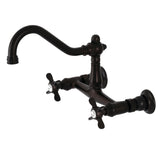 Essex Two-Handle 2-Hole Wall Mount Bathroom Faucet