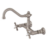 Essex Two-Handle 2-Hole Wall Mount Bathroom Faucet