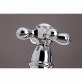 Restoration Two-Handle 4-Hole Deck Mount Bridge Kitchen Faucet with Brass Side Sprayer