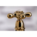 Restoration Two-Handle 4-Hole Deck Mount Bridge Kitchen Faucet with Brass Side Sprayer