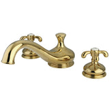 French Country Two-Handle 3-Hole Deck Mount Roman Tub Faucet