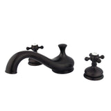 Vintage Two-Handle 3-Hole Deck Mount Roman Tub Faucet