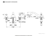Bel-Air Two-Handle 3-Hole Deck Mount Roman Tub Faucet