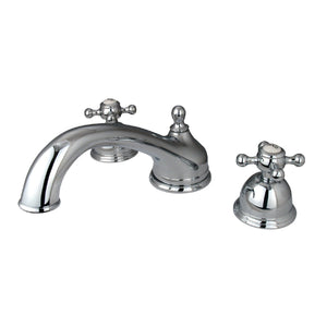 Vintage Two-Handle 3-Hole Deck Mount Roman Tub Faucet