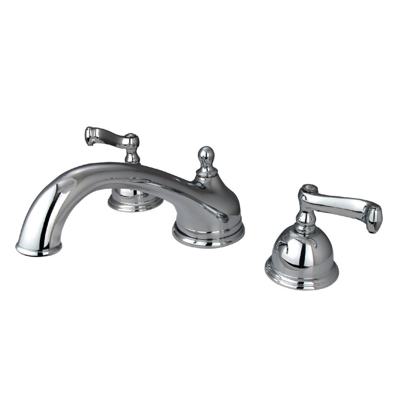 Two-Handle 3-Hole Deck Mount Roman Tub Faucet