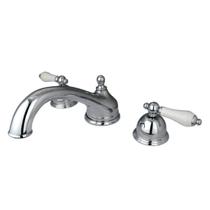 Vintage Two-Handle 3-Hole Deck Mount Roman Tub Faucet