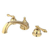 Vintage Two-Handle 3-Hole Deck Mount Roman Tub Faucet