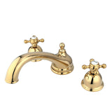 Vintage Two-Handle 3-Hole Deck Mount Roman Tub Faucet