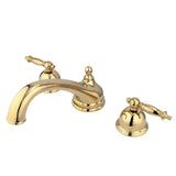 Vintage Two-Handle 3-Hole Deck Mount Roman Tub Faucet