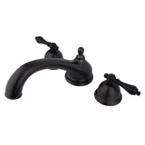 Vintage Two-Handle 3-Hole Deck Mount Roman Tub Faucet