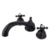 Vintage Two-Handle 3-Hole Deck Mount Roman Tub Faucet