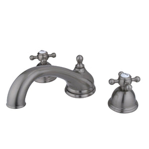 Vintage Two-Handle 3-Hole Deck Mount Roman Tub Faucet