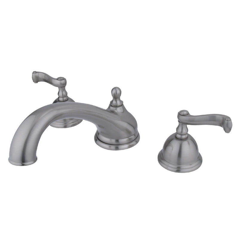 Two-Handle 3-Hole Deck Mount Roman Tub Faucet