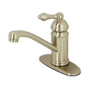 Vintage Single-Handle 1-Hole Deck Mount Bathroom Faucet with Push Pop-Up