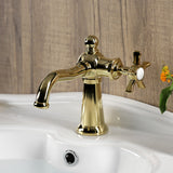 Hamilton Single-Handle 1-Hole Deck Mount Bathroom Faucet with Push Pop-Up