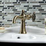 Fuller One-Handle 1-Hole Bathroom Faucet with Push Pop-Up Drain