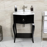Fuller One-Handle 1-Hole Bathroom Faucet with Push Pop-Up Drain