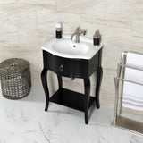 Fuller One-Handle 1-Hole Bathroom Faucet with Push Pop-Up Drain